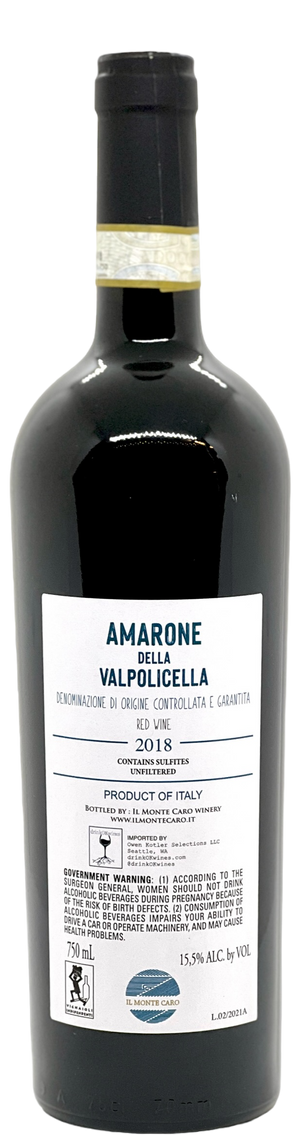 Il Monte Caro : Amarone della Valpolicella DOCG : Red | Blend | 2018